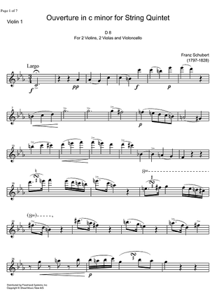 Overture c minor D8 - Violin 1
