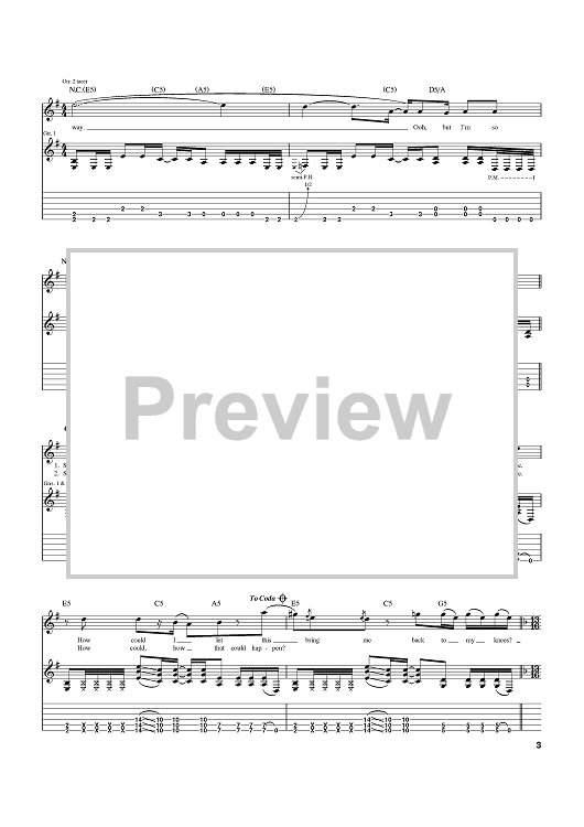 Undertow" Sheet Music by Tool for Guitar Tab Sheet Music Now