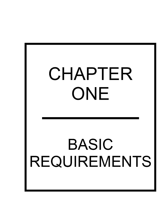 Chapter 1: Basic Requirements