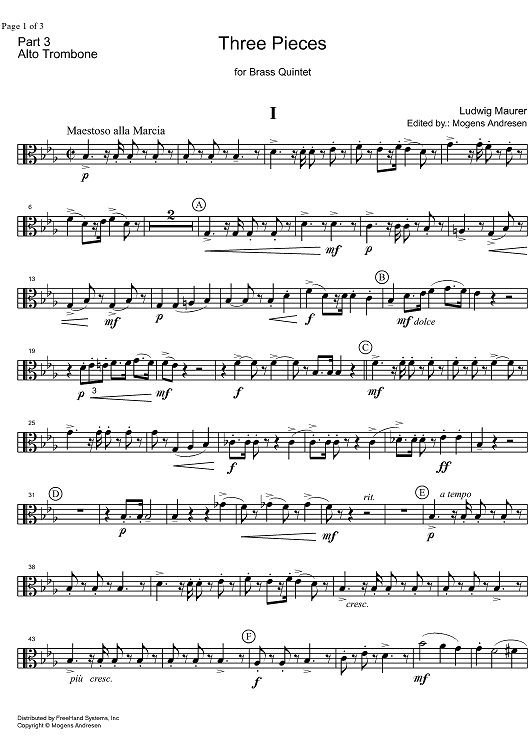 3 Pieces - Alto Trombone