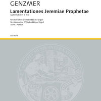 Lamentationes Jeremiae Prophetae - Score
