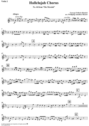 Hallelujah Chorus - Violin 2