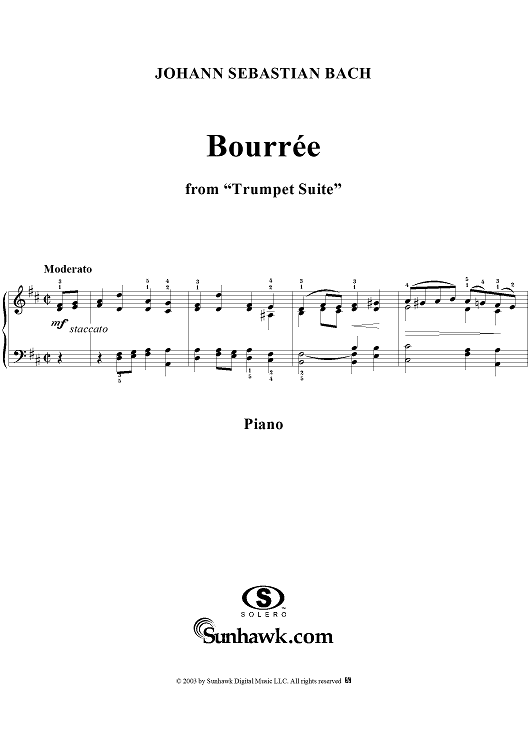 Bourree from the Trumpet Suite in D Major