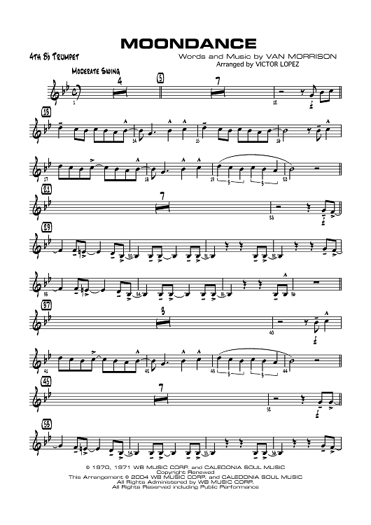 Moondance - B-flat Trumpet 4