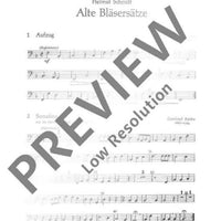Alte Bläsersätze - 5th Part C, Bass Clef (bassoon, Trombone, Barit...