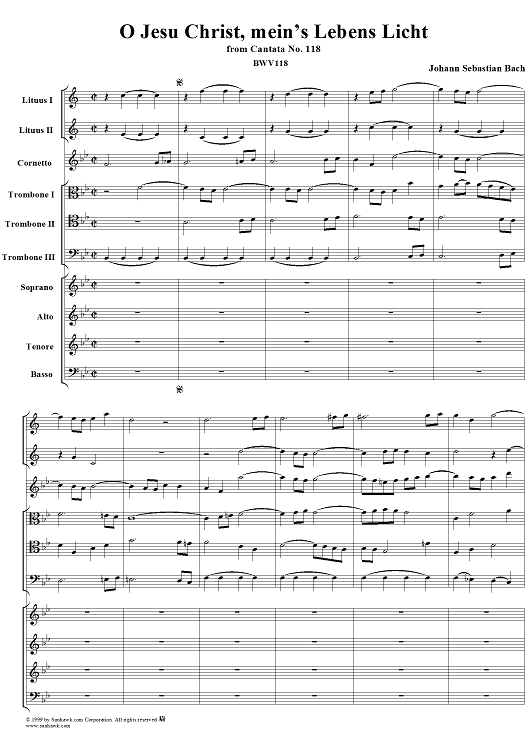 O Jesu Christ, mein's Lebens Licht - Cantata No. 118 - BWV118