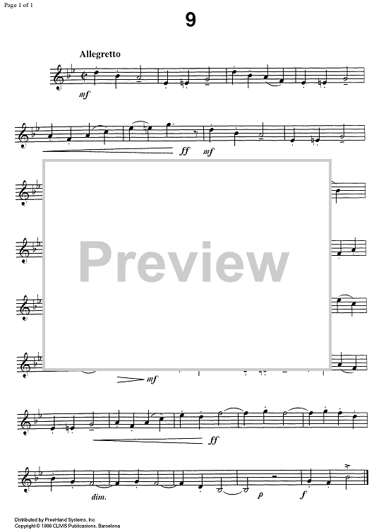 Studies for clarinet, Vol. 2 No. 9 - Clarinet