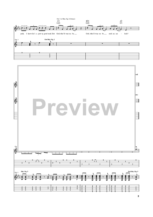 Bukowski" Sheet Music by Modest Mouse for Guitar Tab Sheet Music Now
