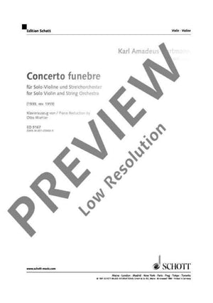 Concerto funebre - Score and Parts