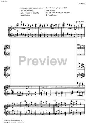 Liebeslieder Walzer Eb Major Op.52a No.11 - Piano 1