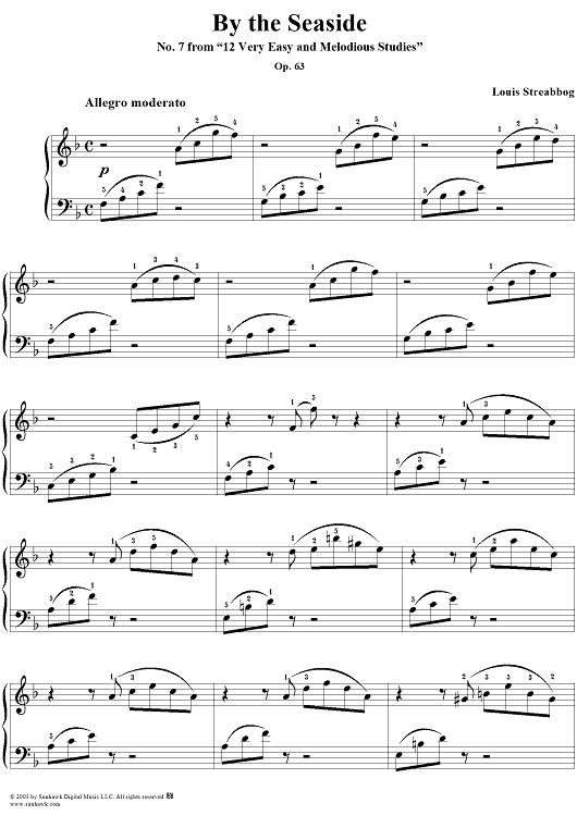 By the Seaside, Op. 63, No. 7, from "Twelve Very Easy and Melodious Studies"
