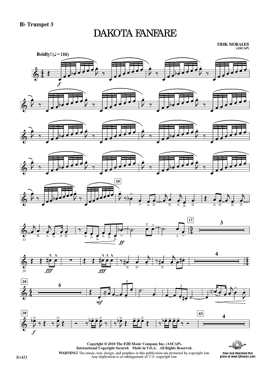Dakota Fanfare - Bb Trumpet 3