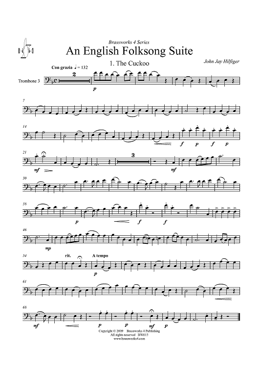 An English Folksong Suite - Trombone 3