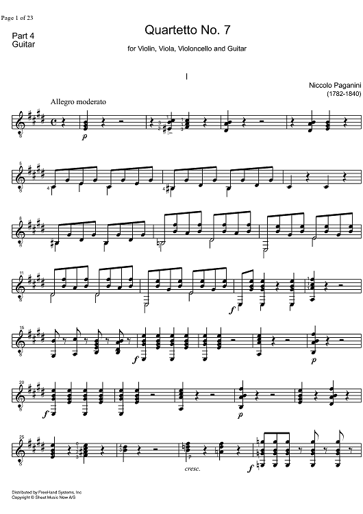 Quartetto No. 7 - Guitar