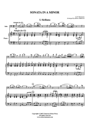 Sonata in A Minor - Piano Score