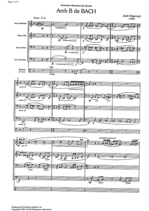 Amb B de Bach - Score
