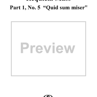 Requiem Mass, Op. 89, Part 1, No. 5, "Quid sum miser"