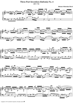 Three-Part Invention, no. 4: Sinfonia in D minor