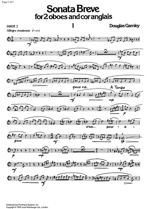 Sonata Breve - Oboe 2