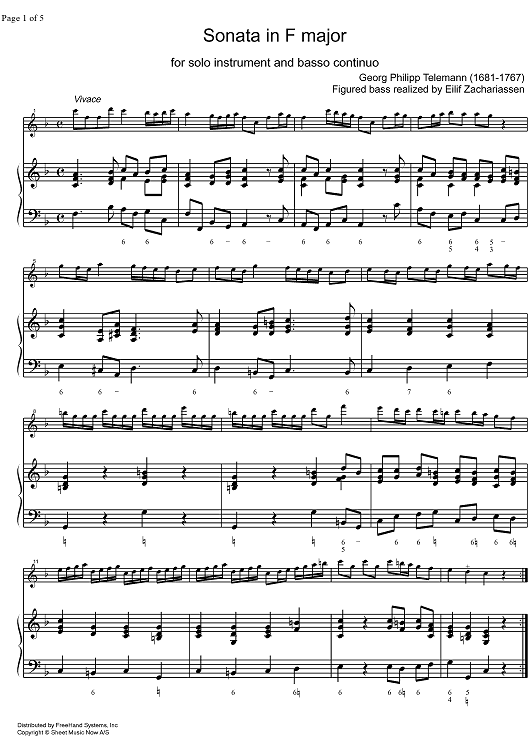 Sonata F Major - Score