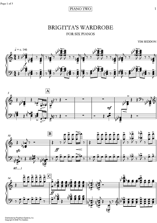 Brigitta's Wardrobe - Piano 2