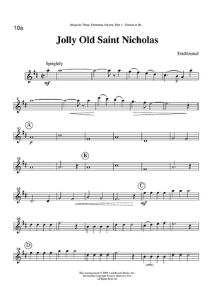 Jolly Old Saint Nicholas - Part 1 Clarinet in Bb