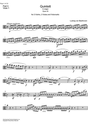 String Quintet C Major Op.29 - Viola 1