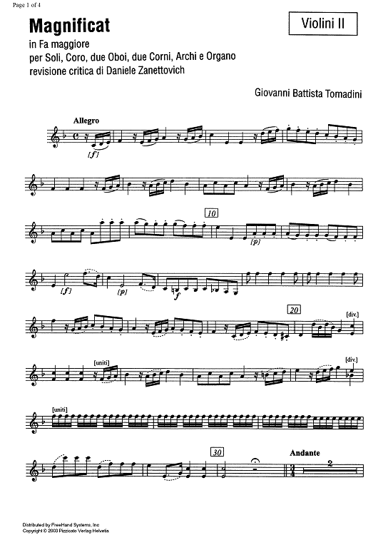 Magnificat - Violin 2