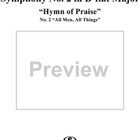All men, all things (Chorus), No. 2 from Symphony No. 2 in B-flat Major "Hymn of Praise", Op. 52
