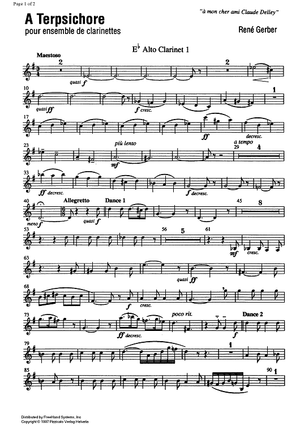 A Terpsichore - E-flat Alto Clarinet 1