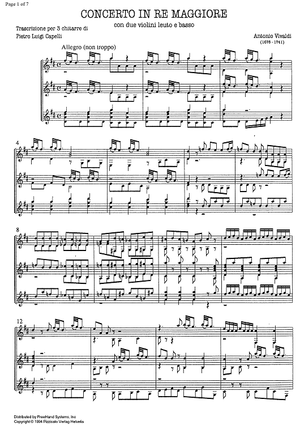 Concerto D Major - Score