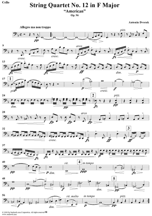 String Quartet No. 12 in F Major, Op. 96 - Cello