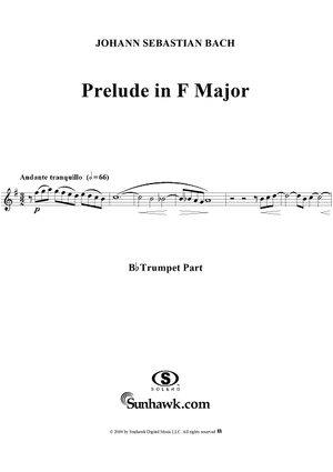 Prelude in F Major - Trumpet