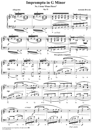 Impromptu in G minor No. 1 from "Piano Pieces"  Op. 52