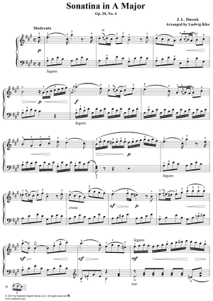Sonatina in A Major, Op. 20, No. 4