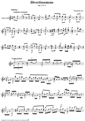 Six Divertissemens, Op. 1, No. 5
