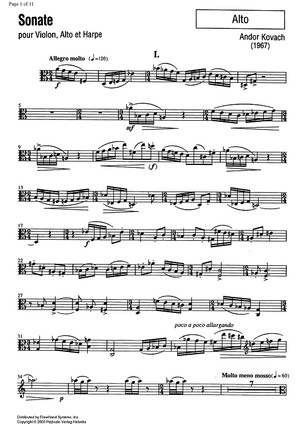 Sonate - Viola