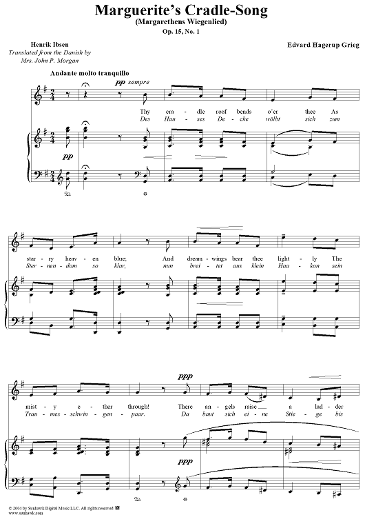 Marguerite's Cradle-Song, Op. 15, No. 1