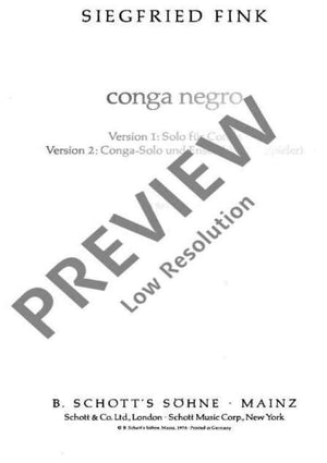Conga Negro - Score and Parts