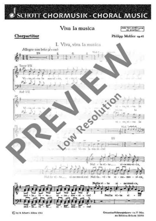 Viva la musica - Choral Score