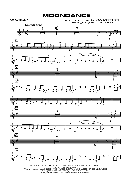 Moondance - B-flat Trumpet 3
