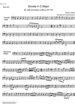 Sonata C Major RV754 - Cello