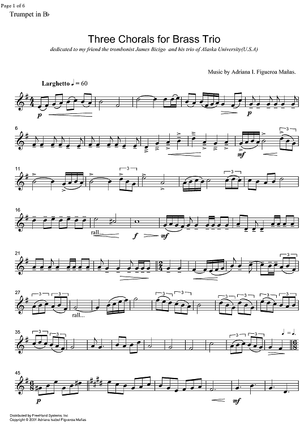 3 Chorals - B-flat Trumpet