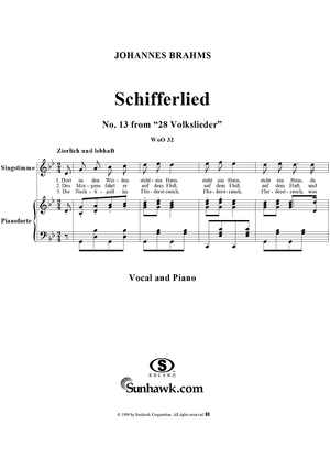Schifferlied - No. 13 from "28 Volkslieder"  WoO 32