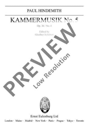 Chamber music No. 5 - Full Score