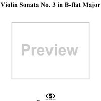 Violin Sonata No. 3 in B-flat Major, K8 - Piano Score