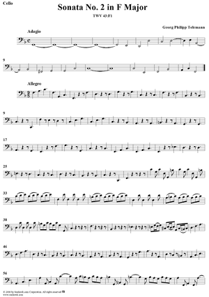 Sonata No. 2 in F Major - Cello