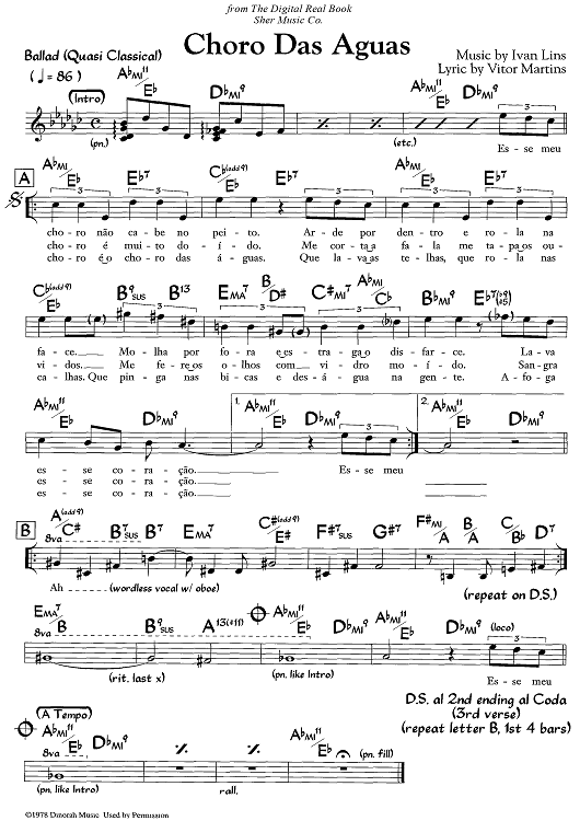 Choro Das Aguas - C Instruments