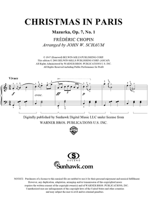 Christmas in Paris (Mazurka, Op. 7, No. 1)