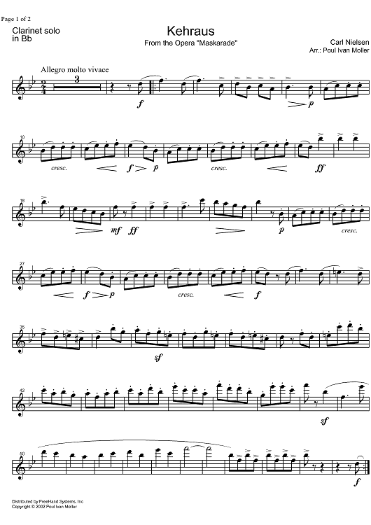 Kehraus - Solo Clarinet